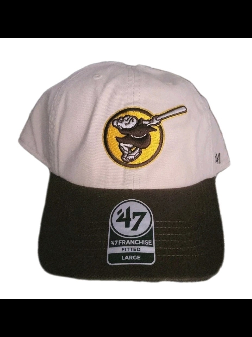 San Diego Padres 47 Franchise Swinging Friar Snapback Hat Brown Yellow